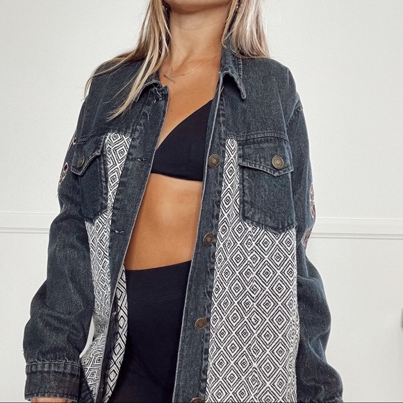 oversized vintage jean jacket - Picture 5 of 5